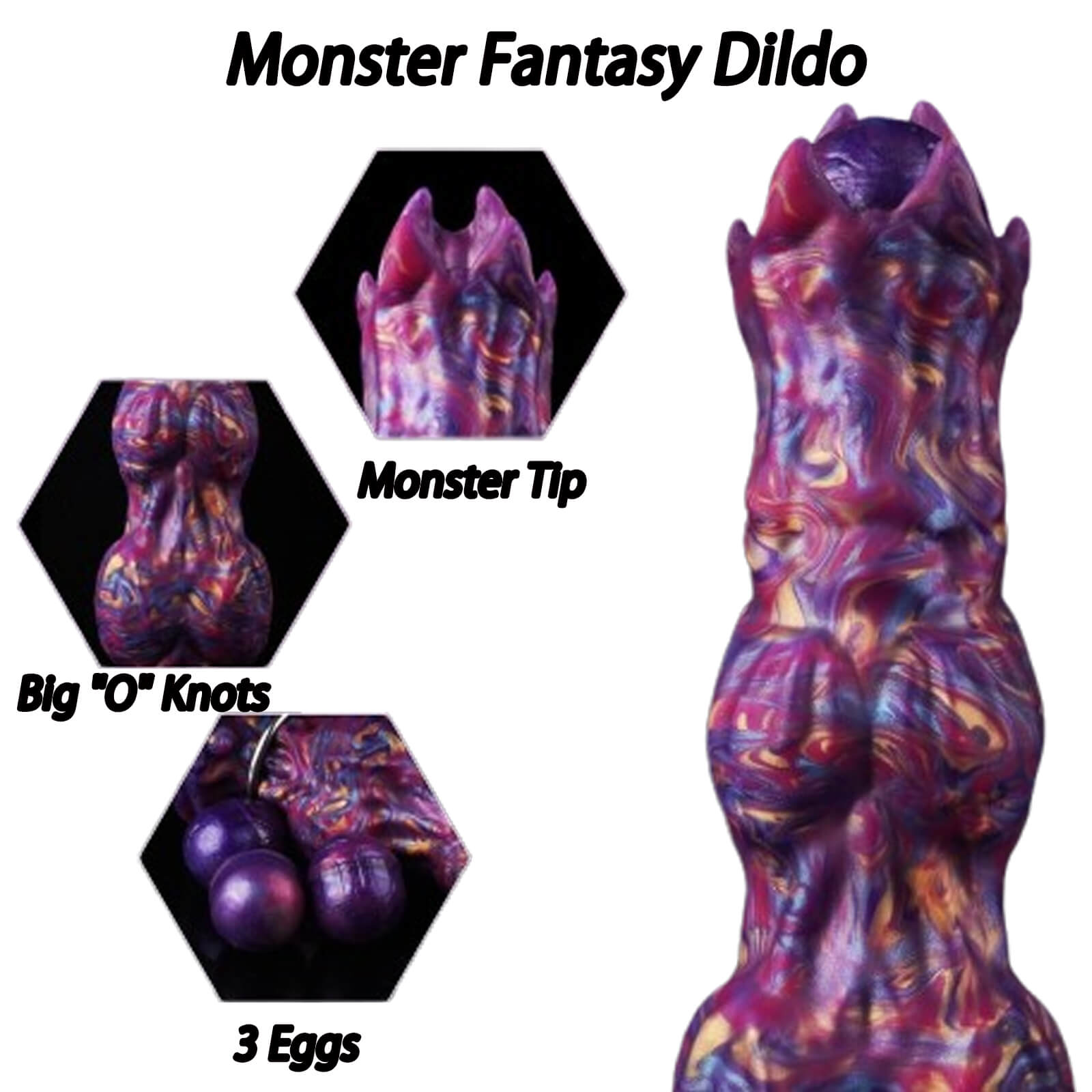 MAPARON Violet 10 Inch Monster Knot Fantasy Ovipositor Dildo - Tarisss Sex Toy Store