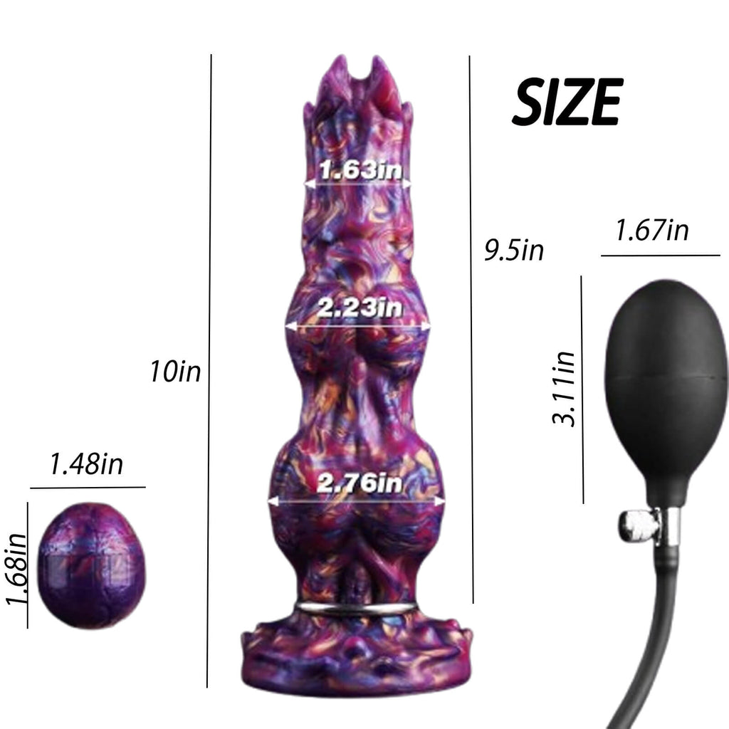 MAPARON Violet 10 Inch Monster Knot Fantasy Ovipositor Dildo - Tarisss Sex Toy Store