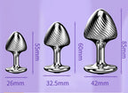 Metal Butt Plug Trio Set – Polished Silver Finish（Color Send At Random） - Tarisss Sex Toy Store