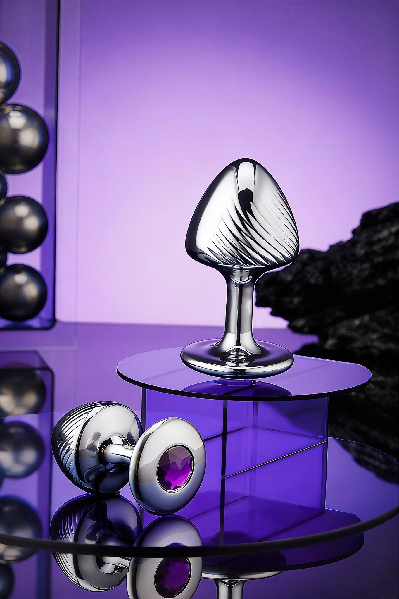 Metal Butt Plug Trio Set – Polished Silver Finish（Color Send At Random） - Tarisss Sex Toy Store