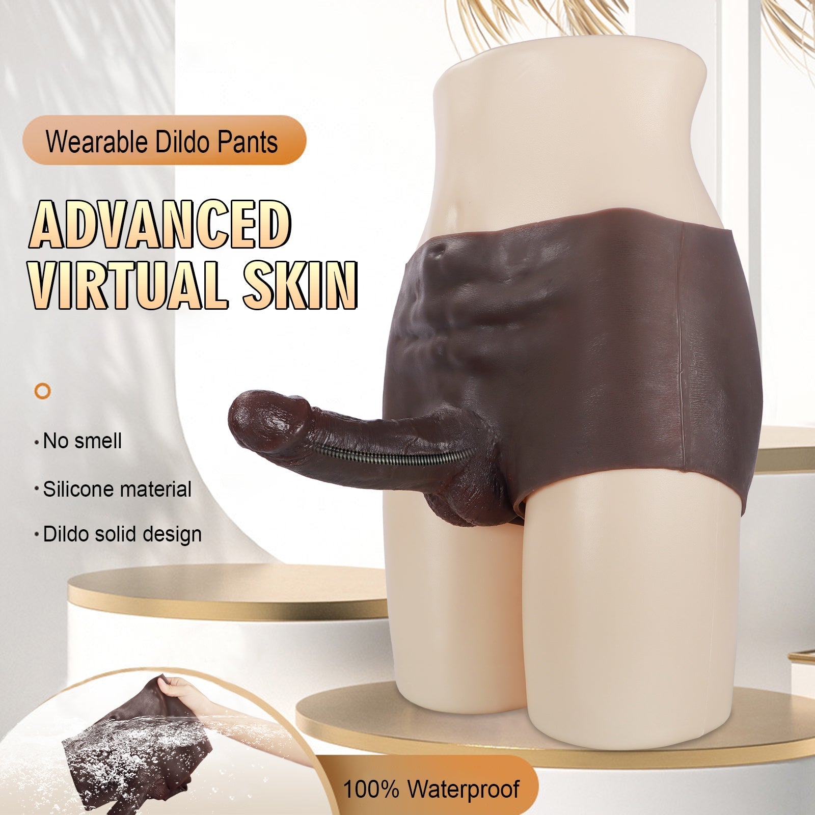 Metal Keel Wearable Dildo Pants – Realistic Silicone - Tarisss Sex Toy Store