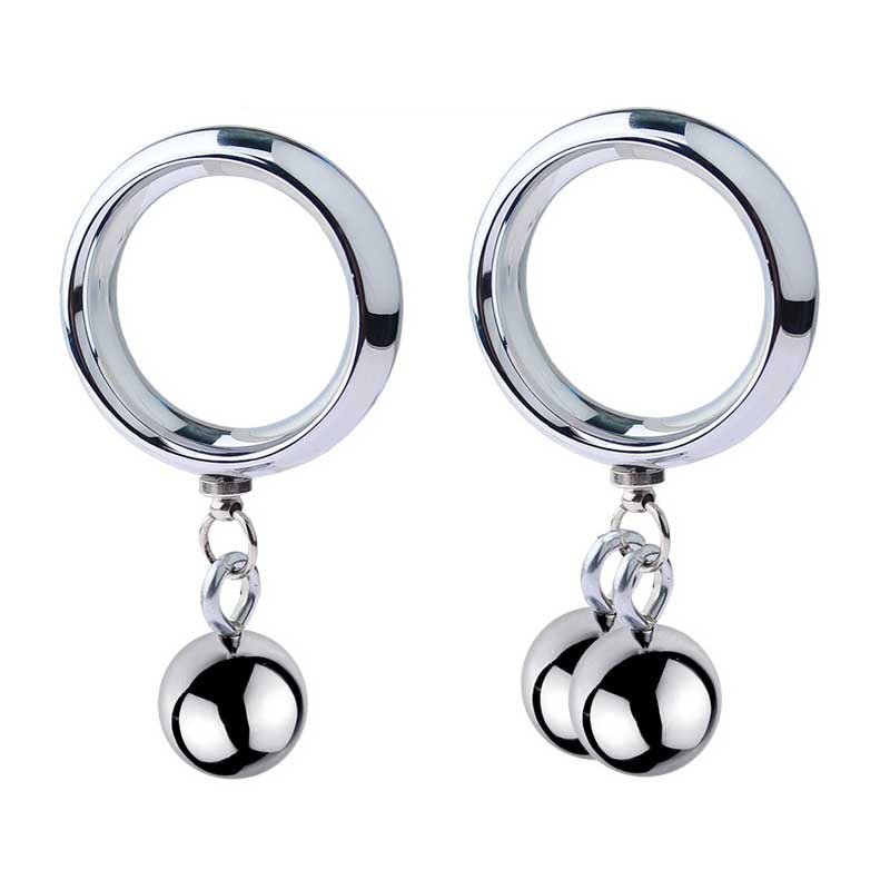 Metal Weighted Cock Ring with Balls - Tarisss Sex Toy Store