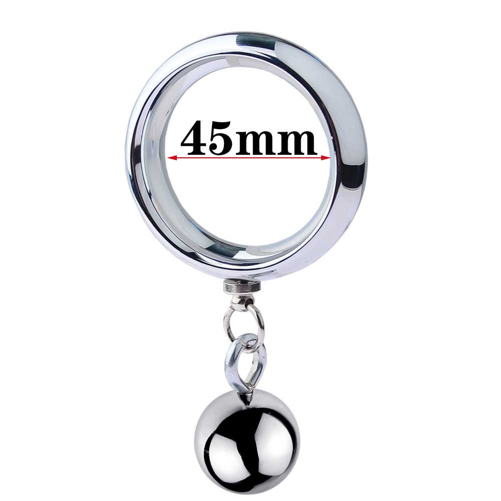 Metal Weighted Cock Ring with Balls - Tarisss Sex Toy Store