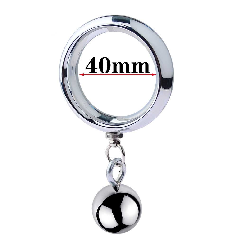 Metal Weighted Cock Ring with Balls - Tarisss Sex Toy Store