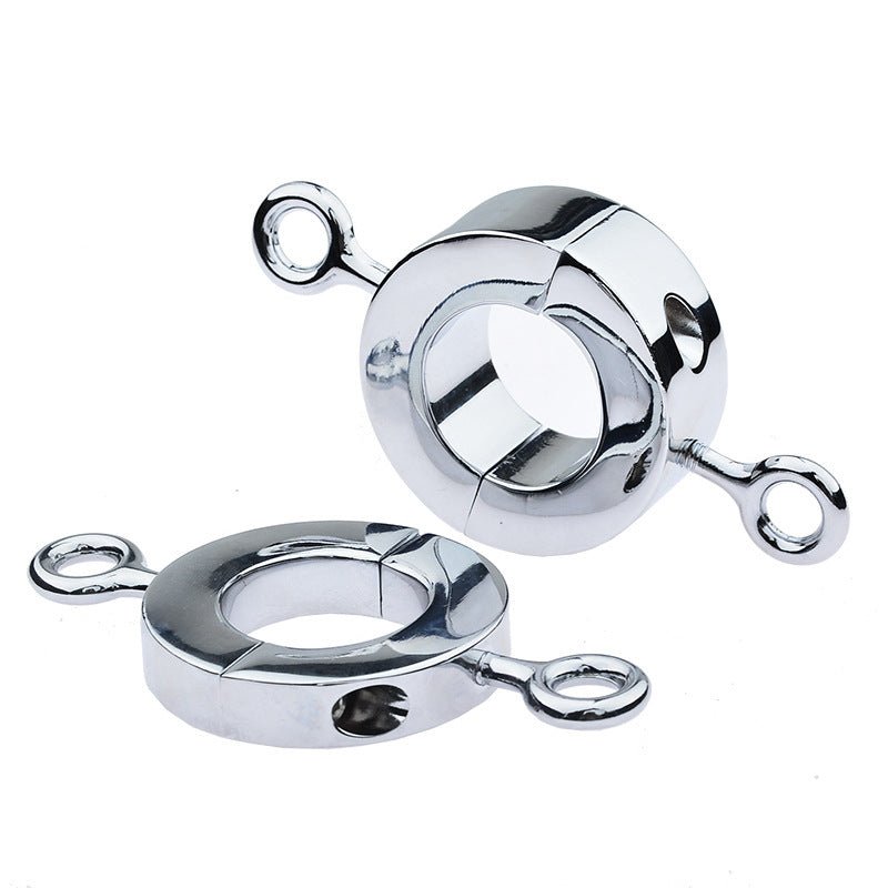 Metal Weighted Cock Ring with Training Balls - Tarisss Sex Toy Store
