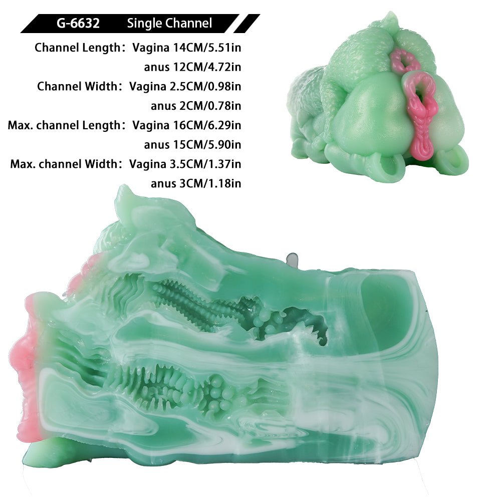 Mint Green Fantasy Creature Silicone Masturbator Cup - Tarisss Sex Toy Store