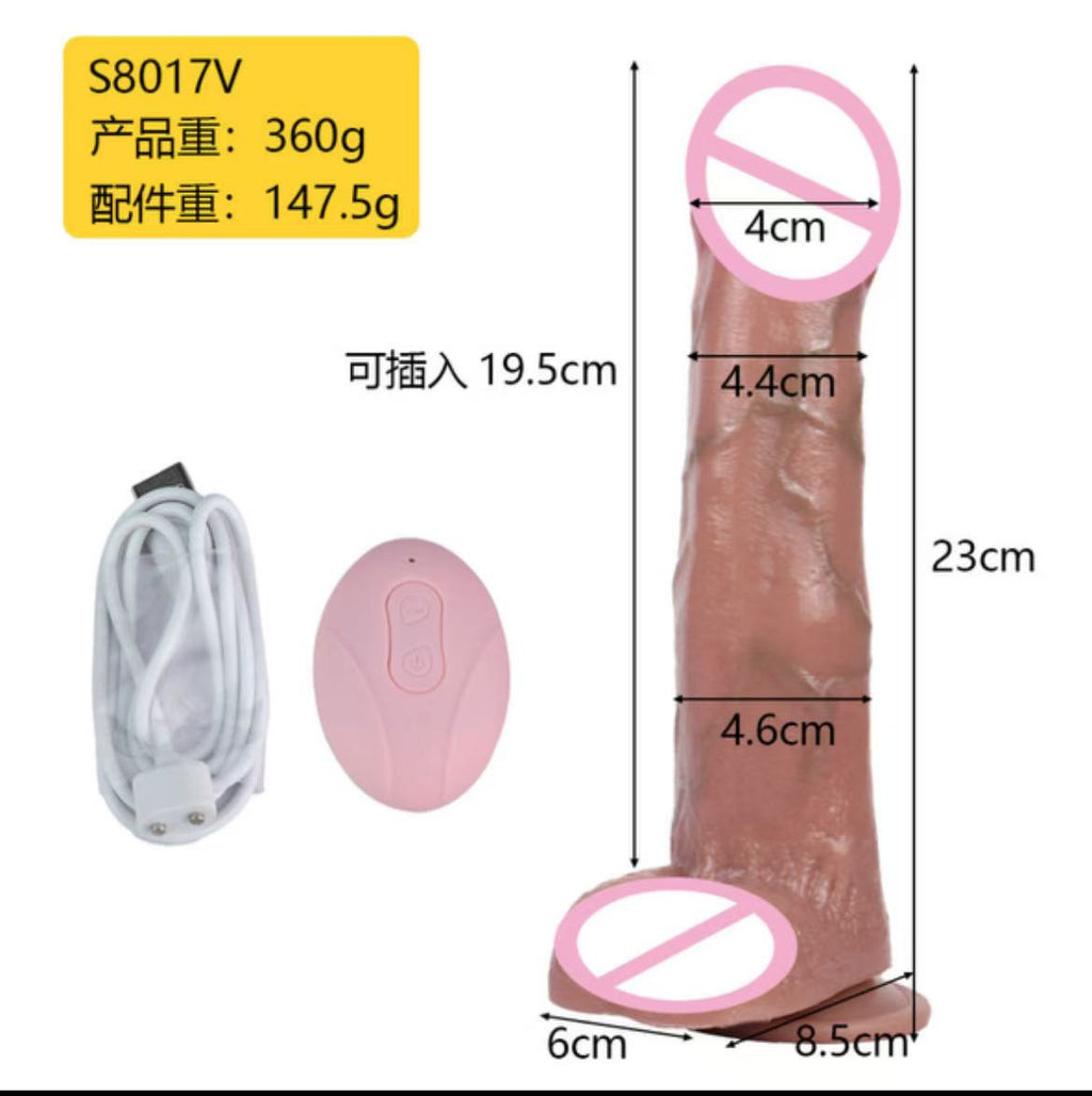 Realistic Dildo Thrusting Prostate Massager - Remote Control Thick Suction Cup Women Masturbator