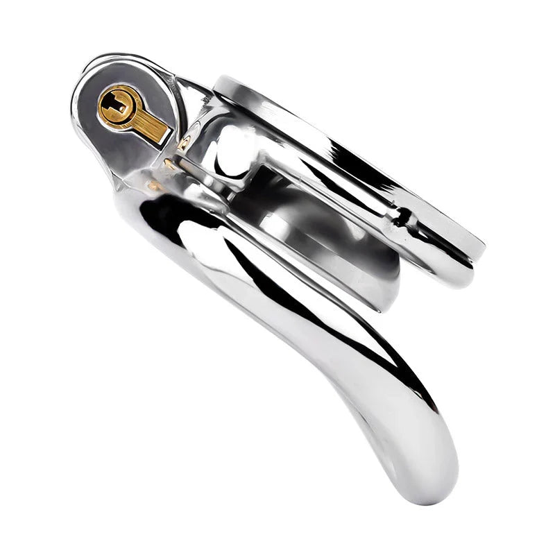 Most Secure Inverted Chastity Device – Stainless Steel Flat Cage Design