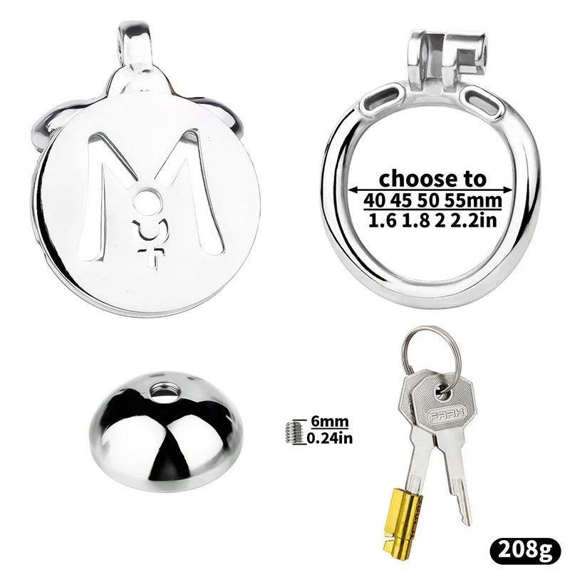 Most Secure Inverted Chastity Device – Stainless Steel Flat Cage Design