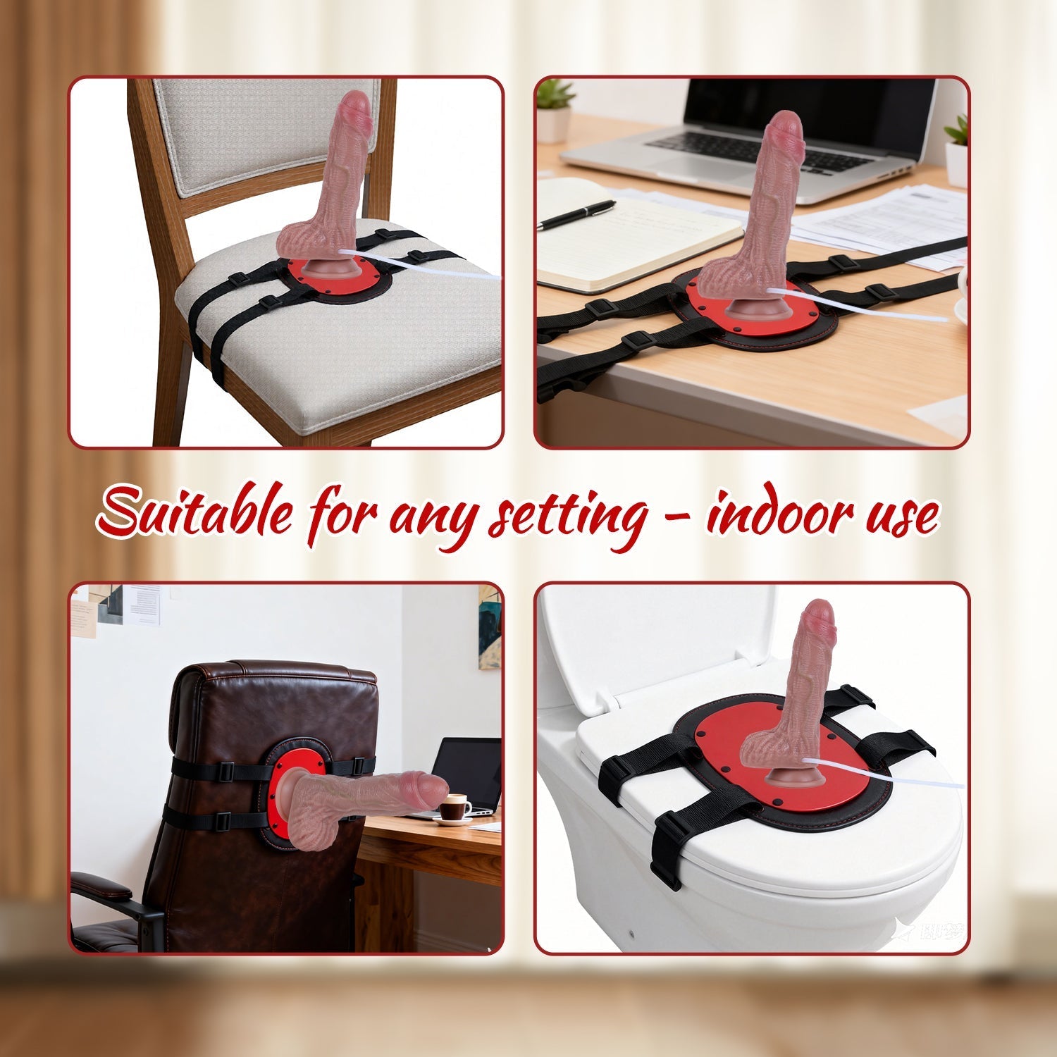 Multi - Angle Suction Base Pad for Dildo Mounting with Adjustable Strap System - Tarisss Sex Toy Store