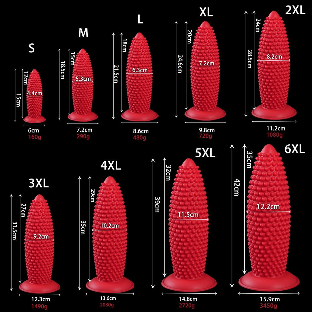 Multi - Size Textured Silicone Dildo with Suction Base - Tarisss Sex Toy Store