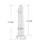 Mythic Serpent Scale Silicone Anal Dildo - Crystal Clear - Tarisss Sex Toy Store