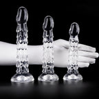Mythic Serpent Scale Silicone Anal Dildo - Crystal Clear - Tarisss Sex Toy Store