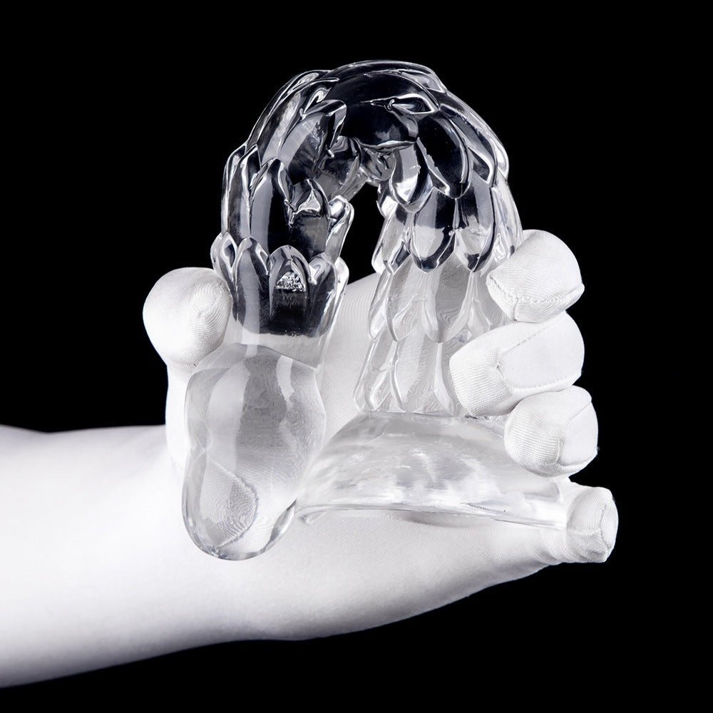 Mythic Serpent Scale Silicone Anal Dildo - Crystal Clear - Tarisss Sex Toy Store