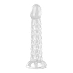 Mythic Serpent Scale Silicone Anal Dildo - Crystal Clear - Tarisss Sex Toy Store
