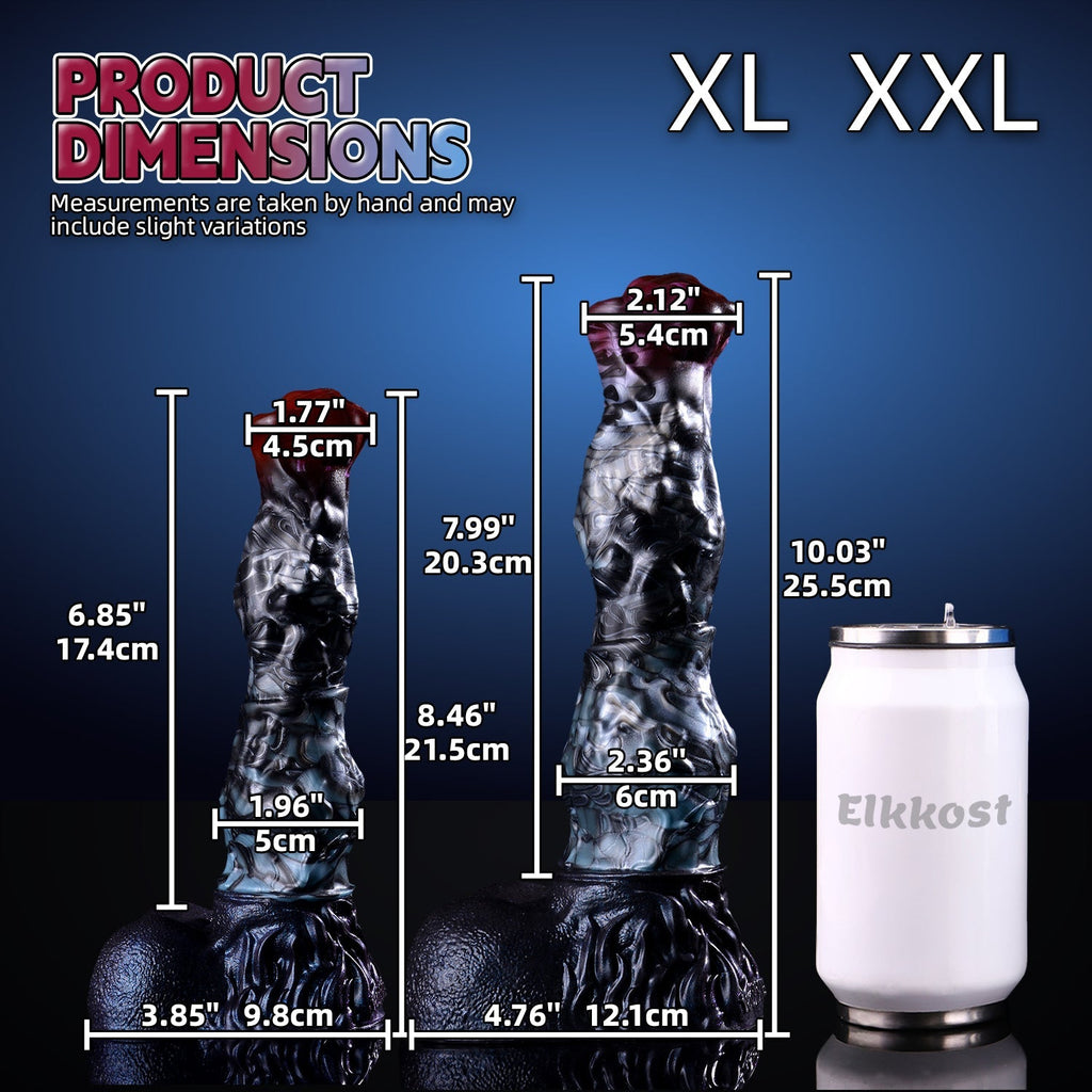 Mythical Creature Textured Dildo Large XL 6.85" / XXL 7.99" Silicone Fantasy Dong - Tarisss Sex Toy Store