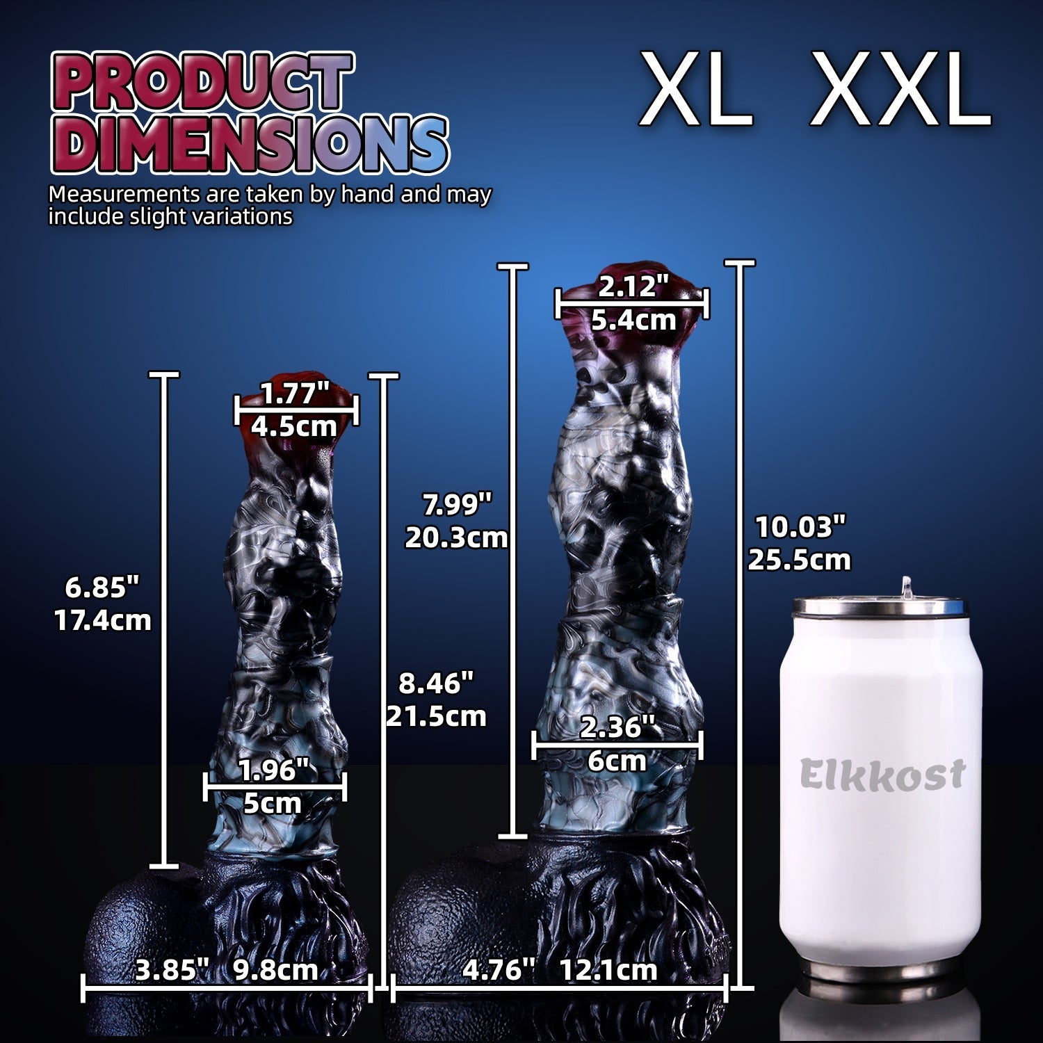 Mythical Creature Textured Dildo Large XL 6.85" / XXL 7.99" Silicone Fantasy Dong - Tarisss Sex Toy Store