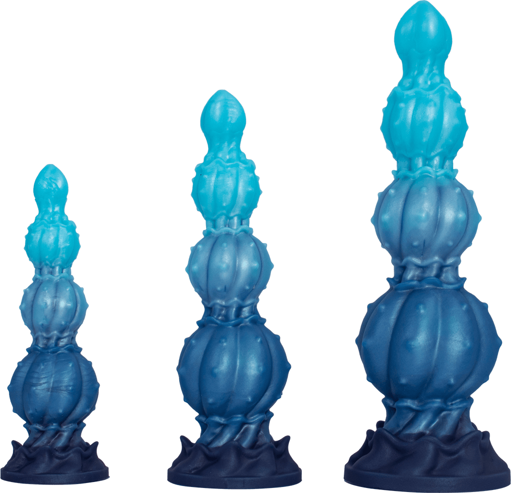 Neptune Spire Multi - Segment Fantasy Plug Dual - firmness Design (firm base, soft body) - Tarisss Sex Toy Store