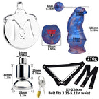 Monster Dildo Chastity Cage