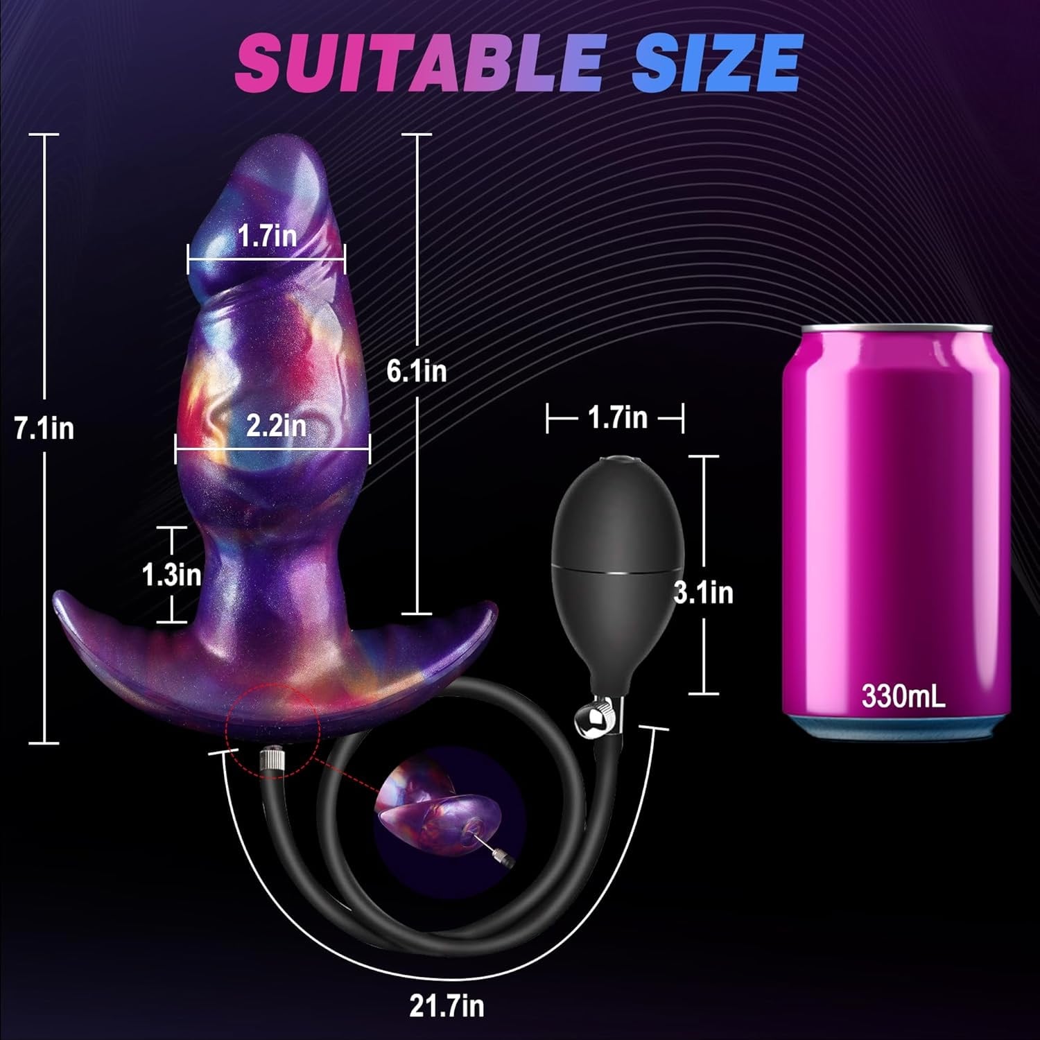 Nile 7 Inch Inflatable Dildo with Anchor Base - Tarisss Sex Toy Store
