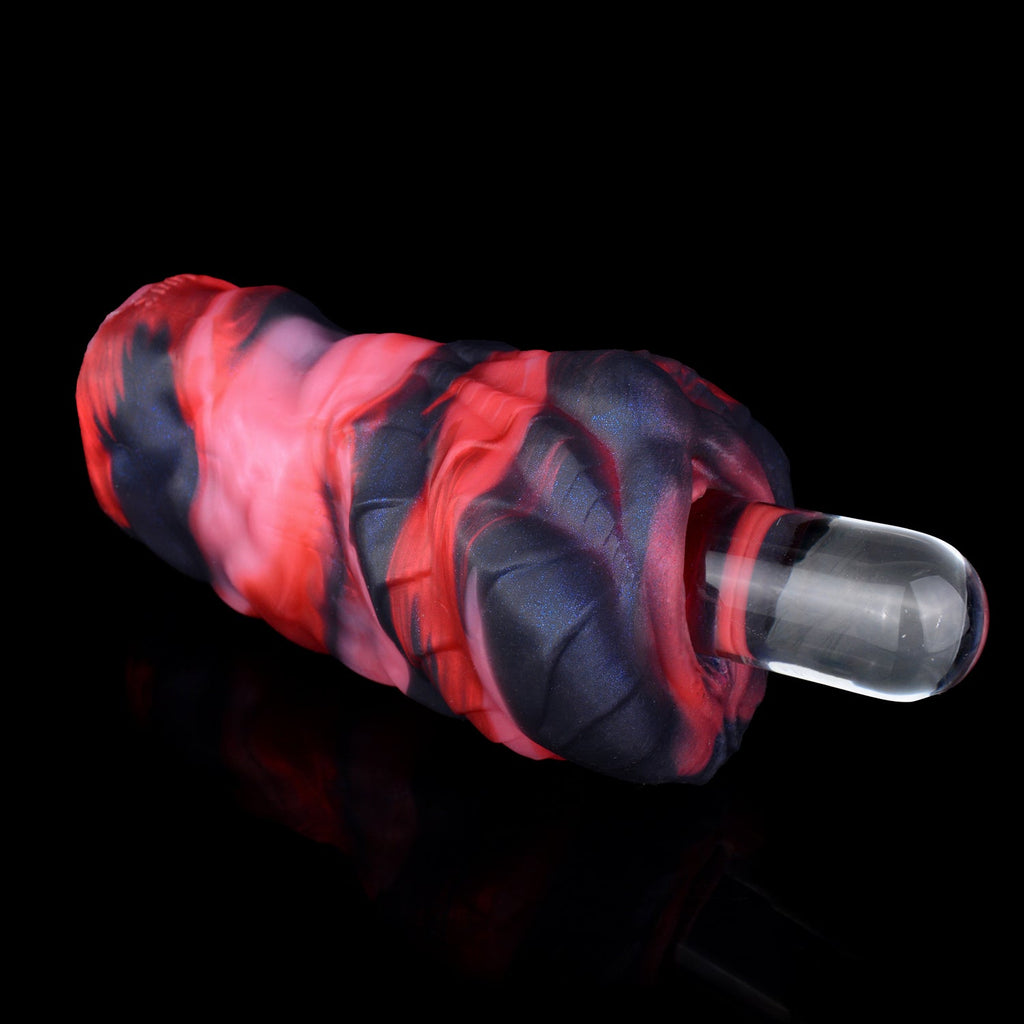 Massage Penis Fantasy Platinum Silicone Alien Pussy – Amethyst Dragon's Spine Handheld Male Masturbation Toy