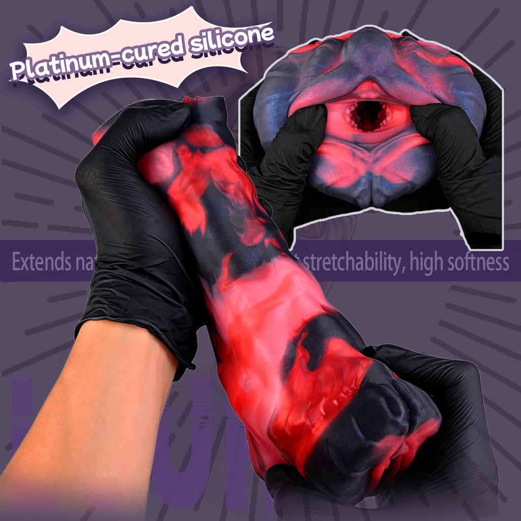 Massage Penis Fantasy Platinum Silicone Alien Pussy – Amethyst Dragon's Spine Handheld Male Masturbation Toy