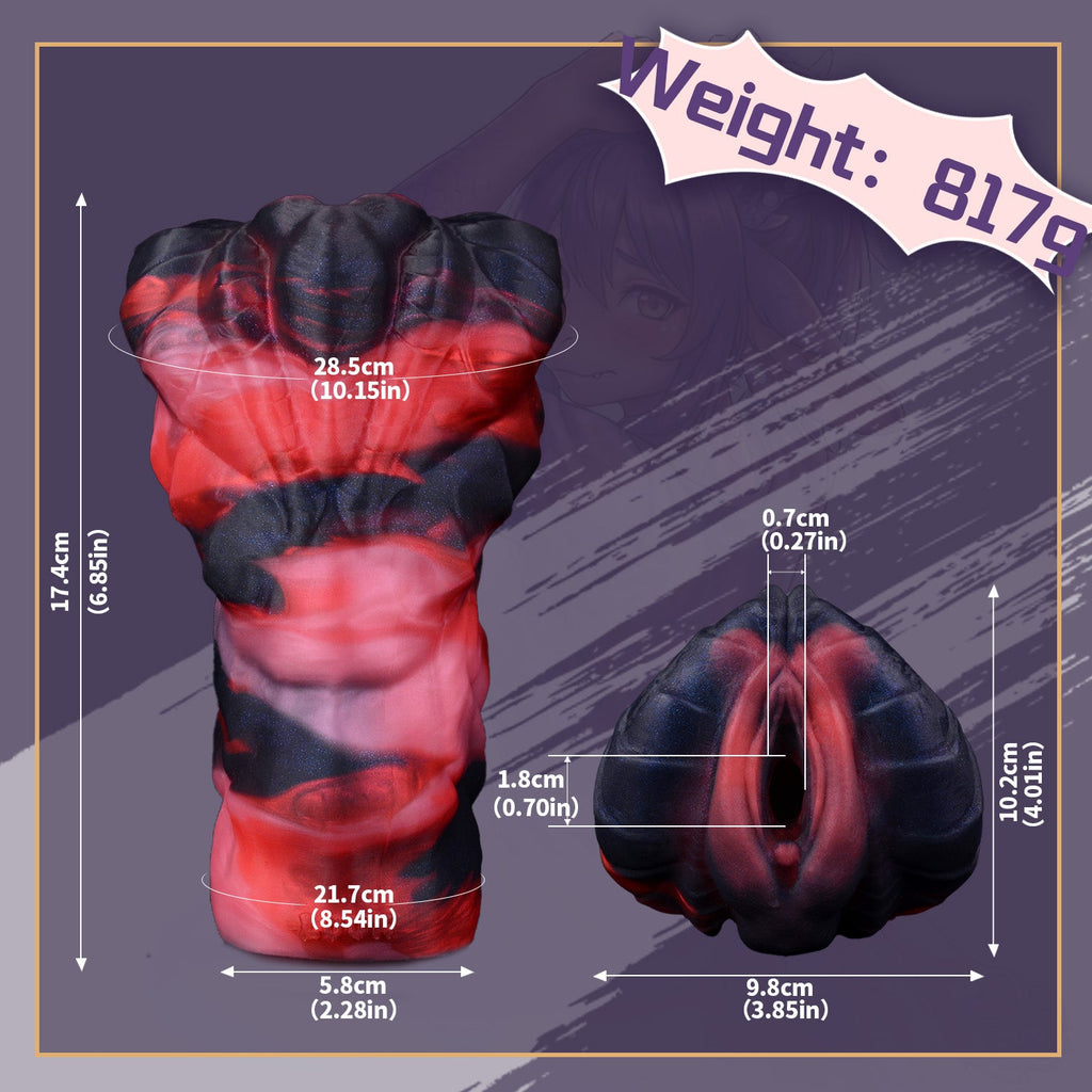 Massage Penis Fantasy Platinum Silicone Alien Pussy – Amethyst Dragon's Spine Handheld Male Masturbation Toy