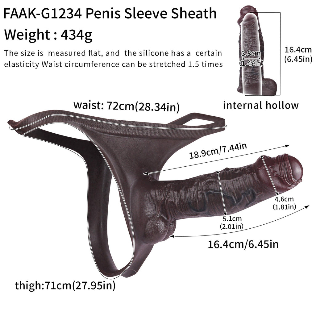 Realistic BBC Cock Sleeve Panty – Silicone Penis Extender for ED Relief & Harder Performance