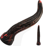 Obsidian Flame Textured Silicone Plug with Tapered Tip and Secure Base - Tarisss Sex Toy Store
