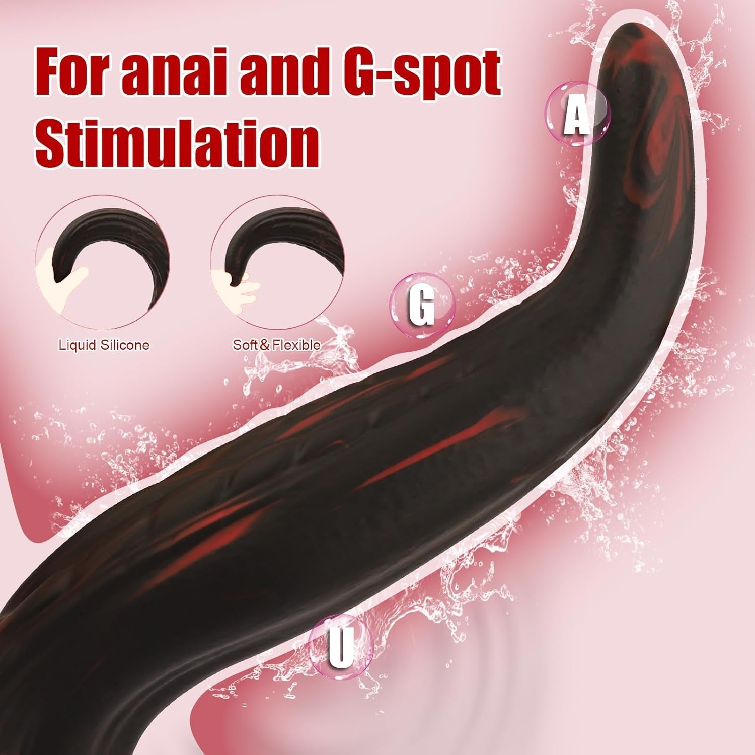 Obsidian Flame Textured Silicone Plug with Tapered Tip and Secure Base - Tarisss Sex Toy Store