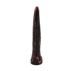 Obsidian Flame Textured Silicone Plug with Tapered Tip and Secure Base - Tarisss Sex Toy Store
