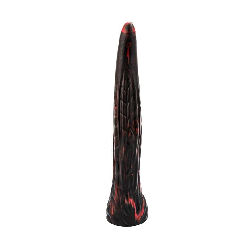 Obsidian Flame Textured Silicone Plug with Tapered Tip and Secure Base - Tarisss Sex Toy Store