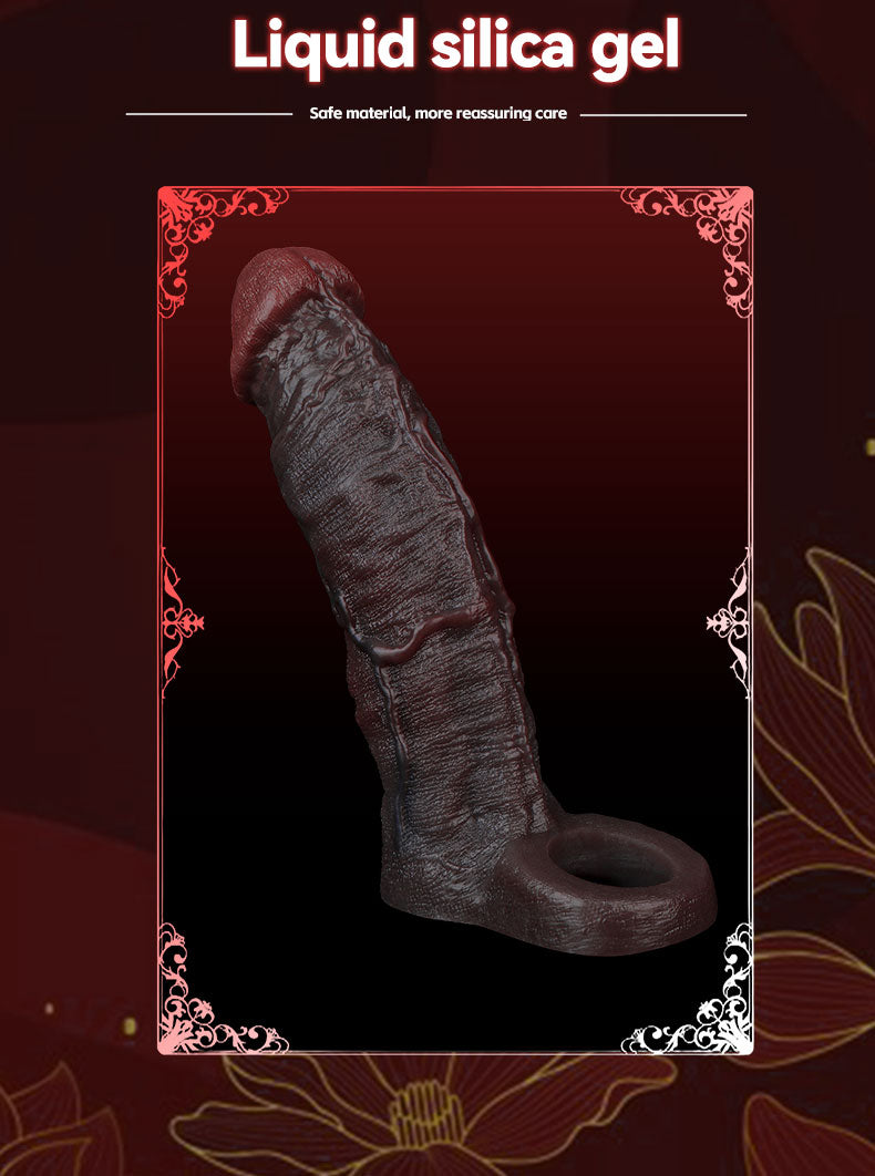 Ultra-Realistic Silicone Cock Sleeve-Maximize Girth, Length, and Performance
