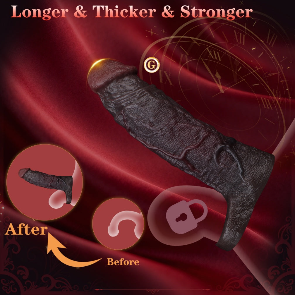 Ultra-Realistic Silicone Cock Sleeve-Maximize Girth, Length, and Performance