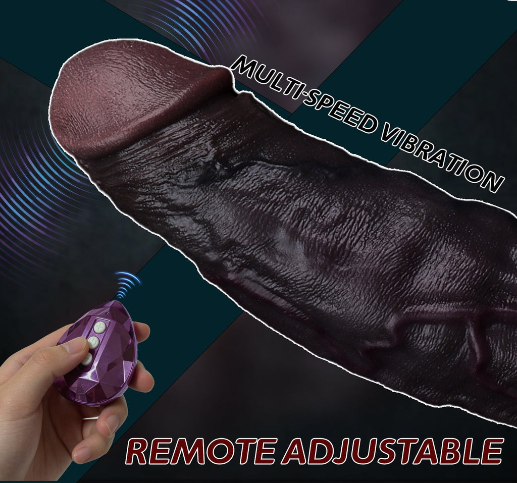 BBC Vibrating Cock Sleeve for Male Sex Toys | Realistic Silicone Penis Extender with Remote Control