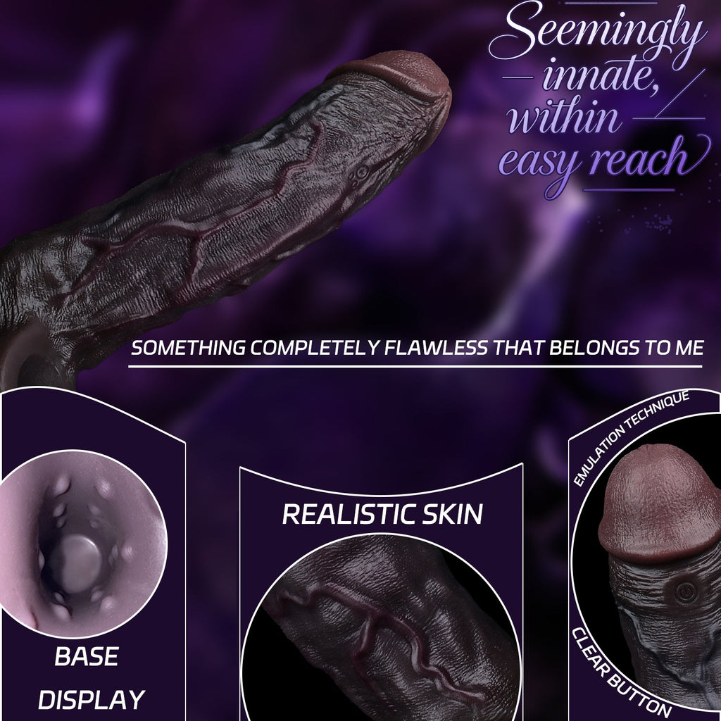 BBC Vibrating Cock Sleeve for Male Sex Toys | Realistic Silicone Penis Extender with Remote Control