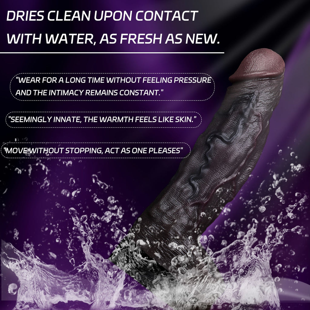 BBC Vibrating Cock Sleeve for Male Sex Toys | Realistic Silicone Penis Extender with Remote Control