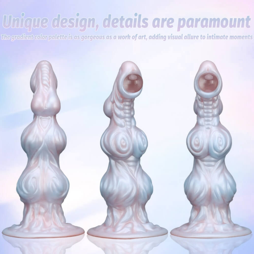 One Eyed 10 Inch Silicone Alien Dildo with Knot - Tarisss Sex Toy Store
