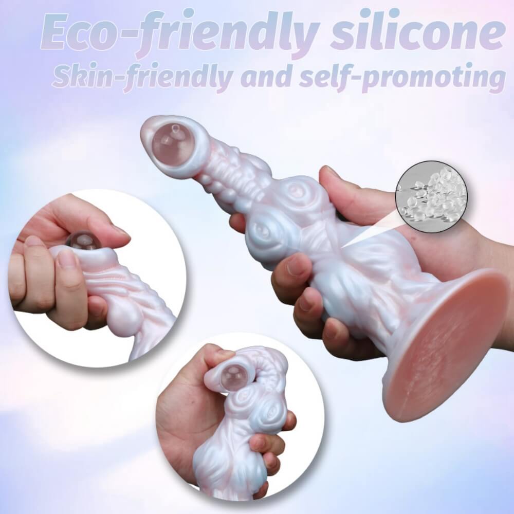 One Eyed 10 Inch Silicone Alien Dildo with Knot - Tarisss Sex Toy Store