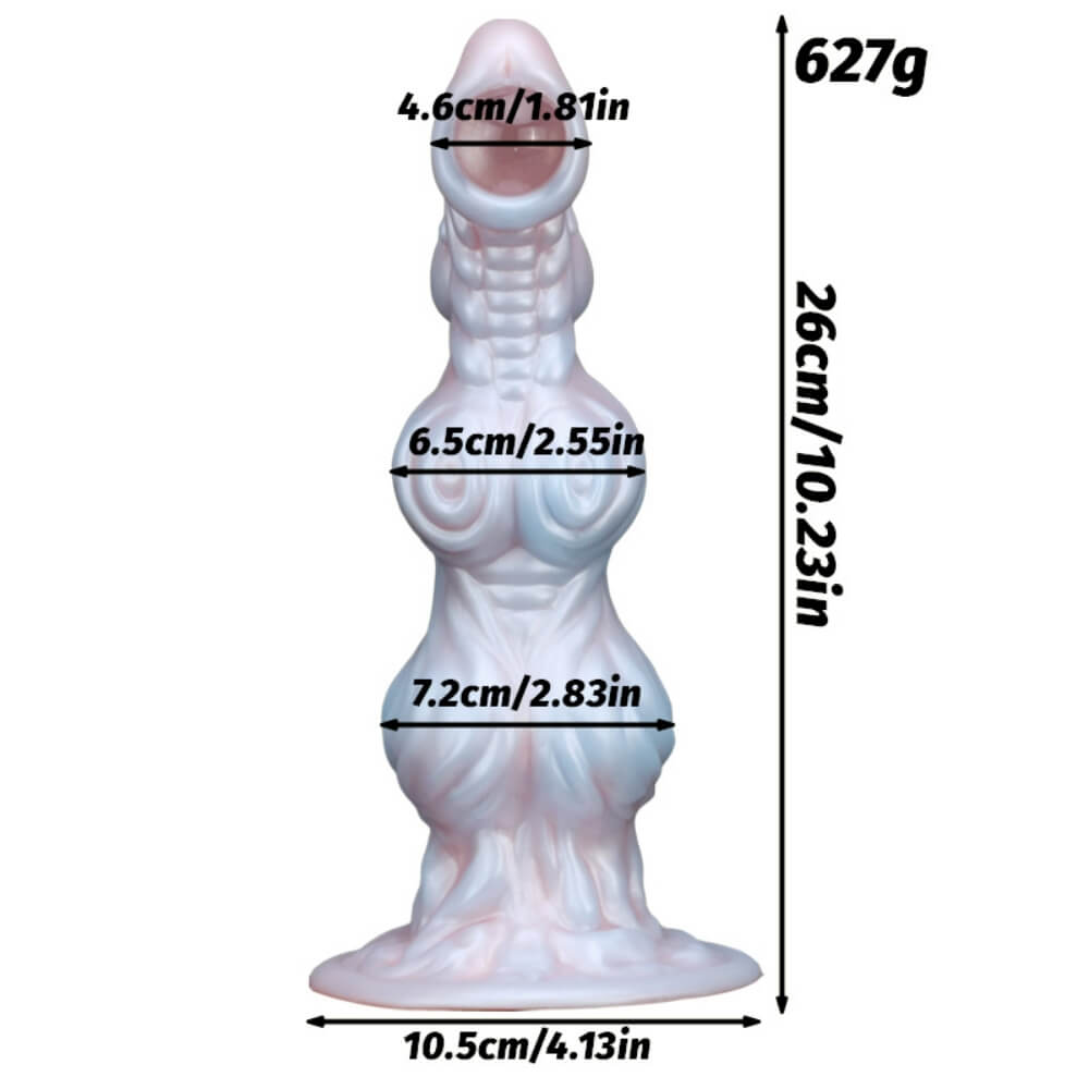 One Eyed 10 Inch Silicone Alien Dildo with Knot - Tarisss Sex Toy Store
