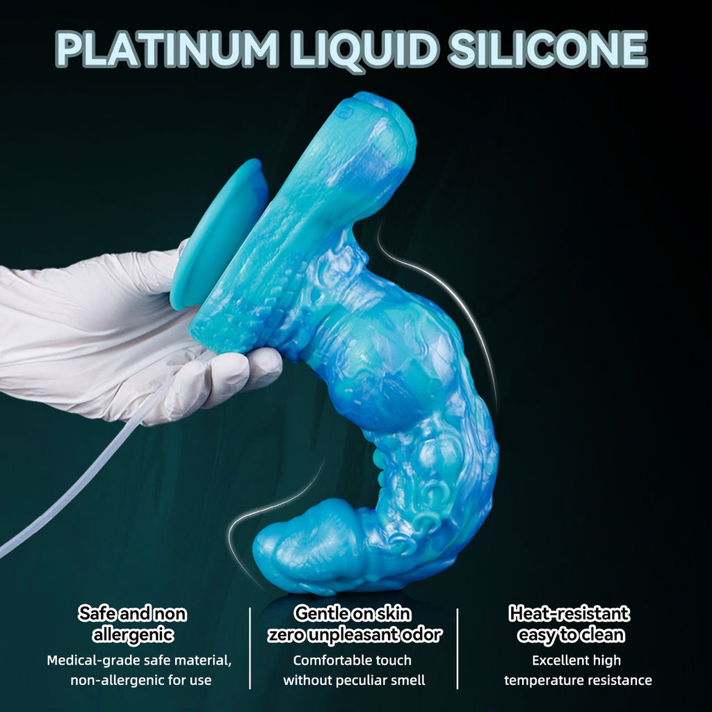 Phantasmscale Wyrm Squirting Dog Dildo – Knotted Fantasy Dildo with Ejaculating Function