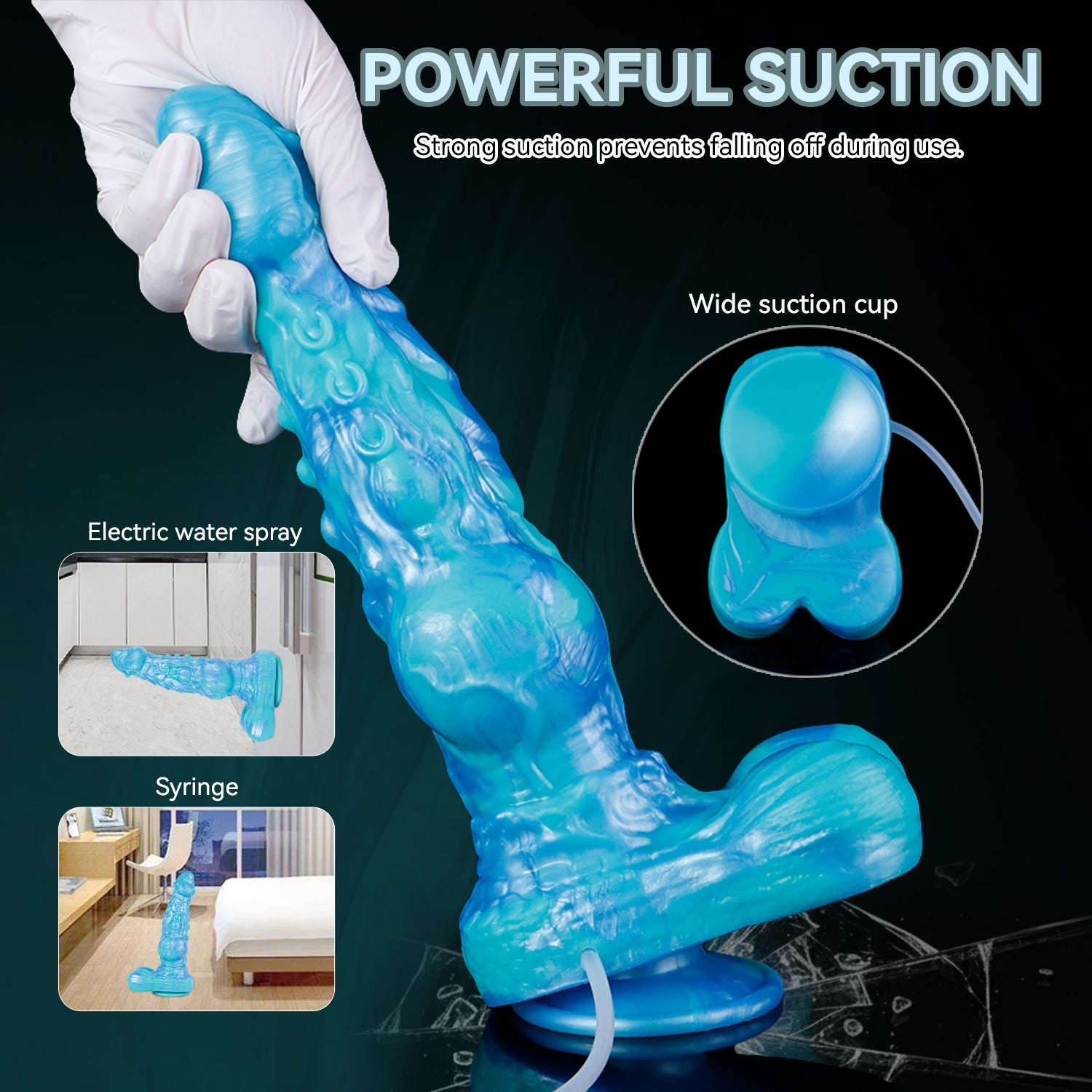 Phantasmscale Wyrm Squirting Dog Dildo – Knotted Fantasy Dildo with Ejaculating Function