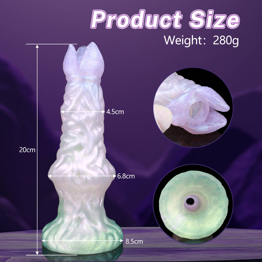 Pandora 7 Inch Silicone Ovipositor Dildo with Alien Vine Design - Tarisss Sex Toy Store