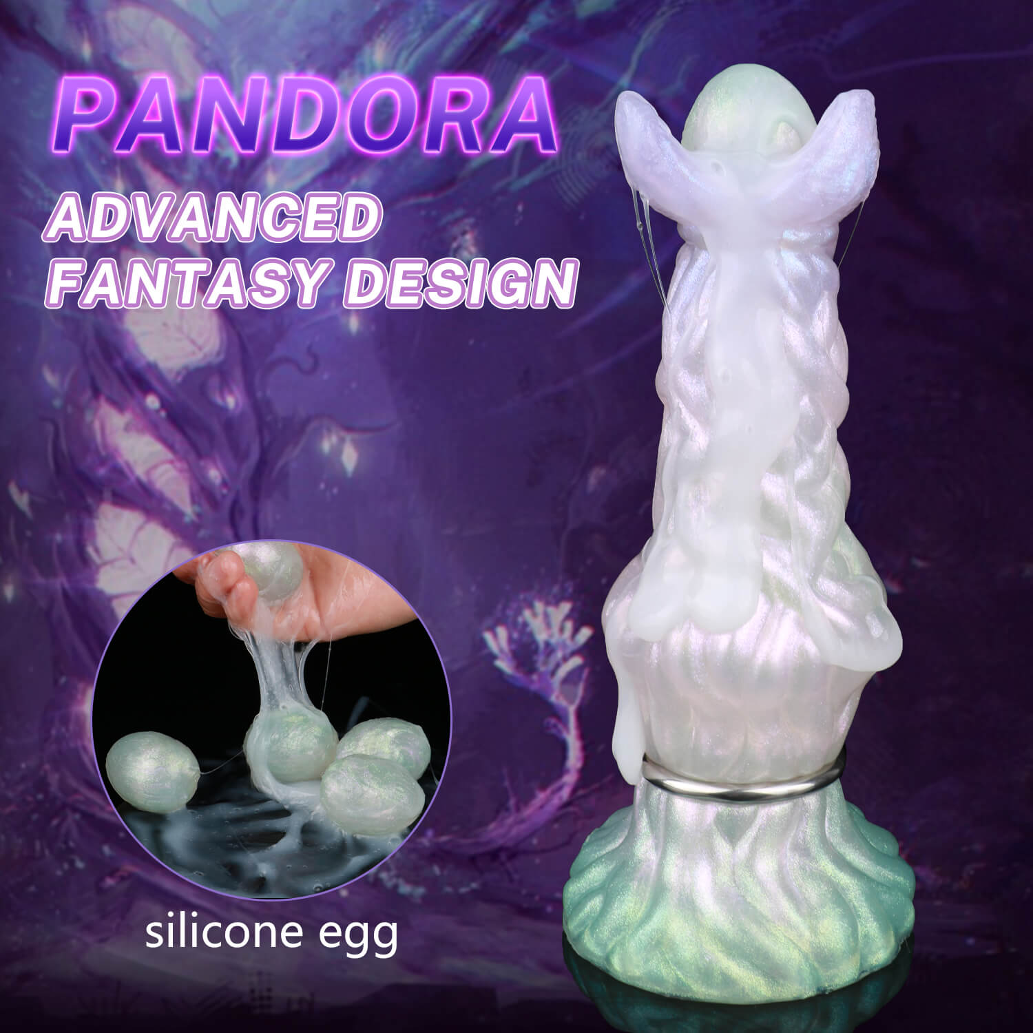 Pandora 7 Inch Silicone Ovipositor Dildo with Alien Vine Design - Tarisss Sex Toy Store