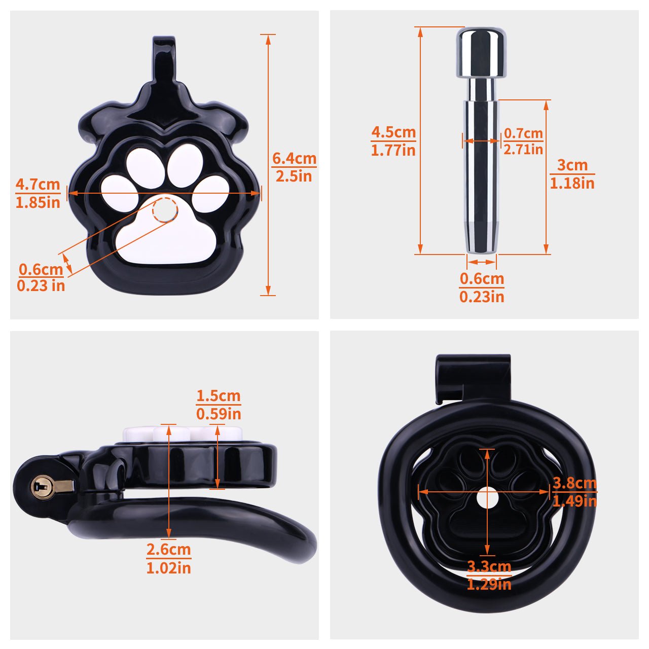 PawLock Pro – Adjustable Male Chastity Cage with Secure Locking System - Tarisss Sex Toy Store