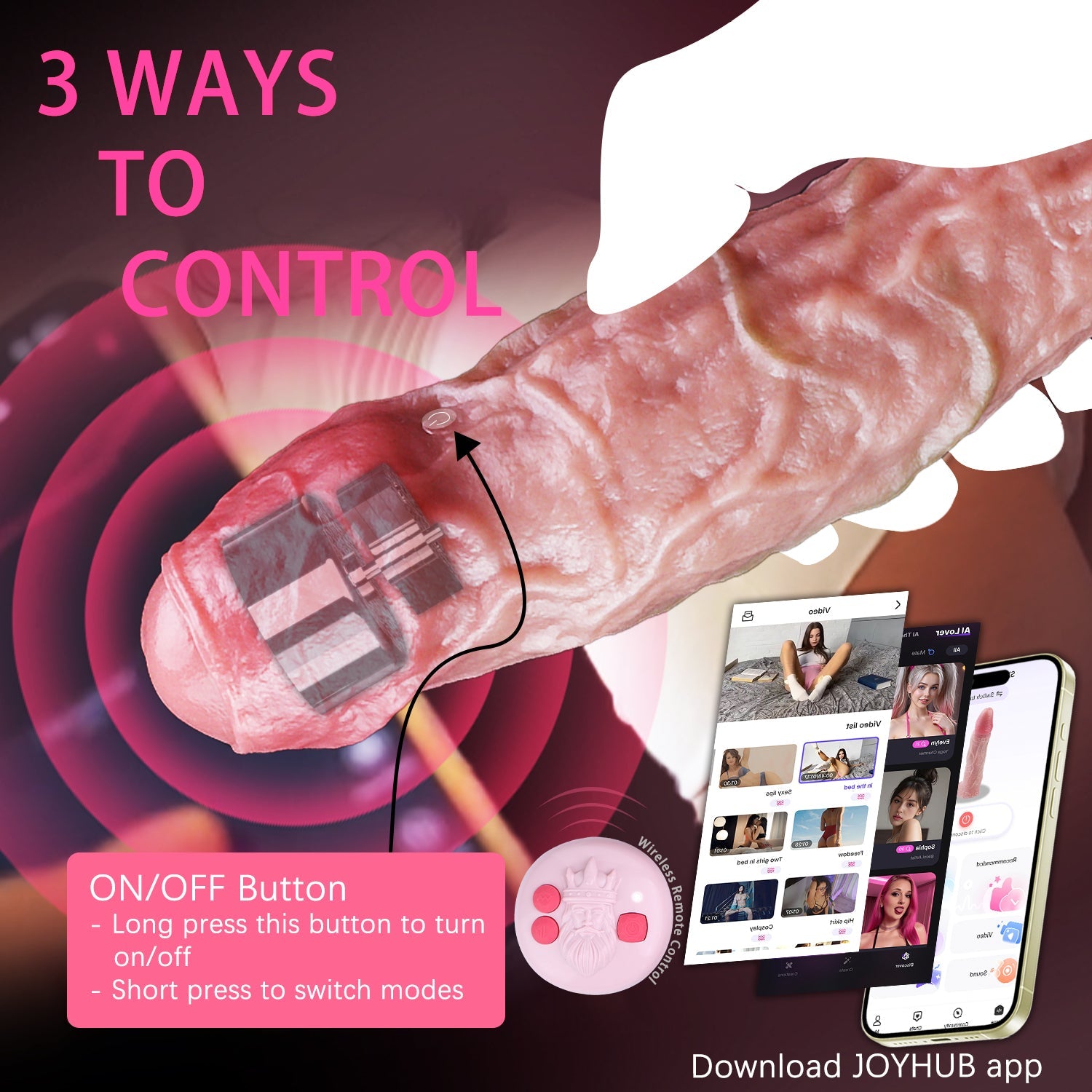 Vibrating Platinum Silicone Cock Sleeve with Remote Control — Realistic Penis Extender for Couples