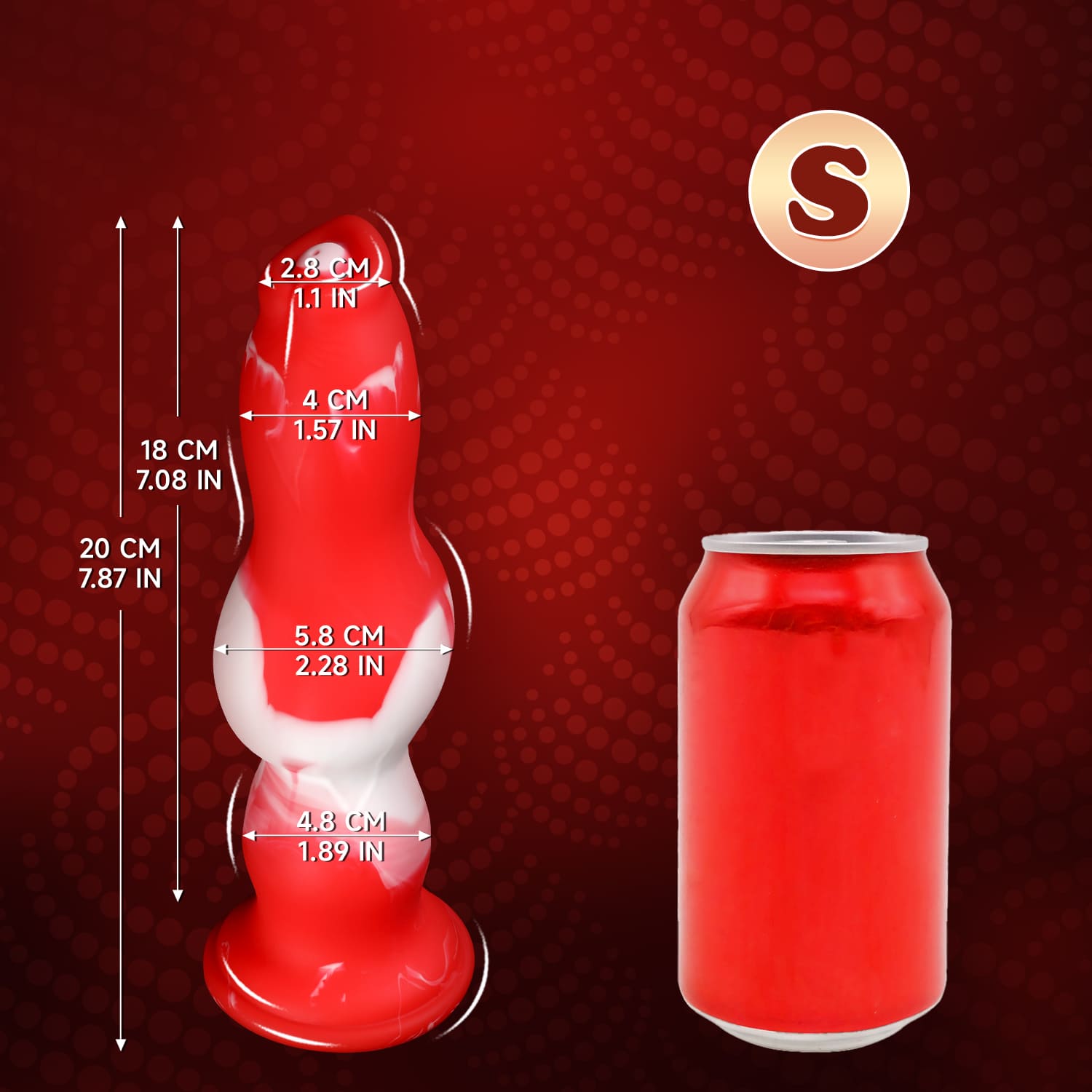 Peppermint Fury - Knot Dildo - Kanis Dildo - Butt Plug - 3 Sizes