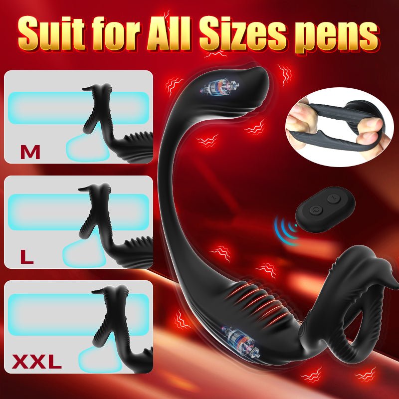 Phoenix Dual - Stimulation Prostate Massager Ring – Vibrating Cock Ring with Remote Control - Tarisss Sex Toy Store