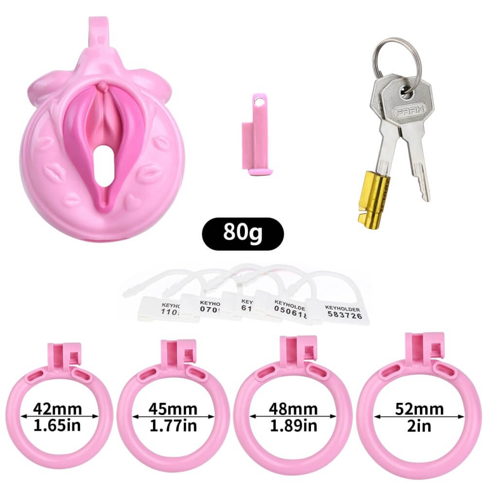 Pink Resin Male Sissy Chastity Cage - Tarisss Sex Toy Store