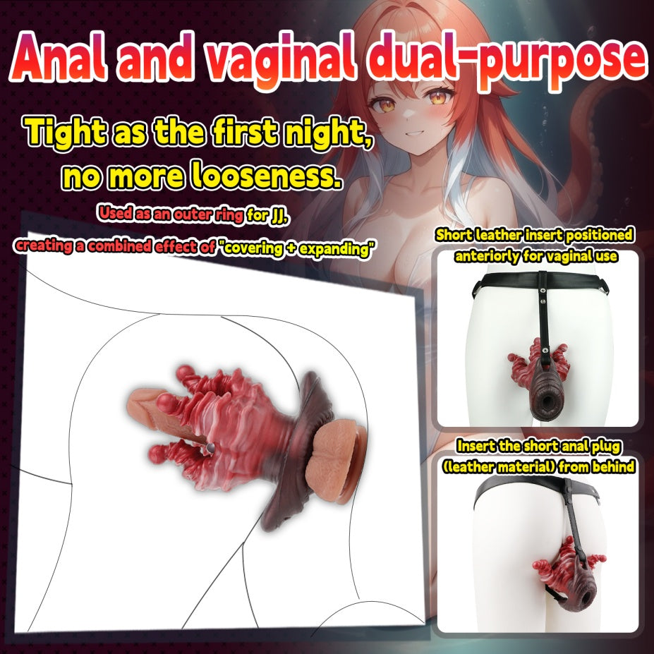 Nerivelle Alien Tentacle Butt Plug – Pocket Pussy, Penis Sleeve & Anal Plug | Platinum Silicone Sex Toy